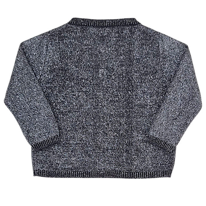 Cardigan bébé gris argenté à poches Lili Gaufrette, vue de dos, fille 6 mois
