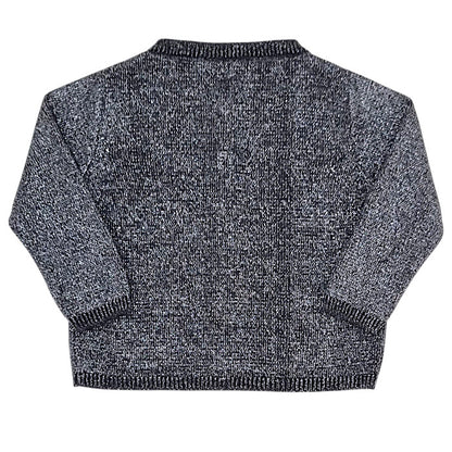Cardigan bébé gris argenté à poches Lili Gaufrette, vue de dos, fille 6 mois