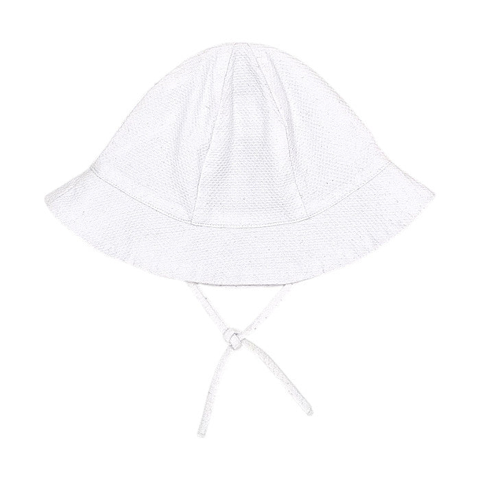 Chapeau bébé blanc à nœud Jacadi, vue de dos, fille 24-36 mois