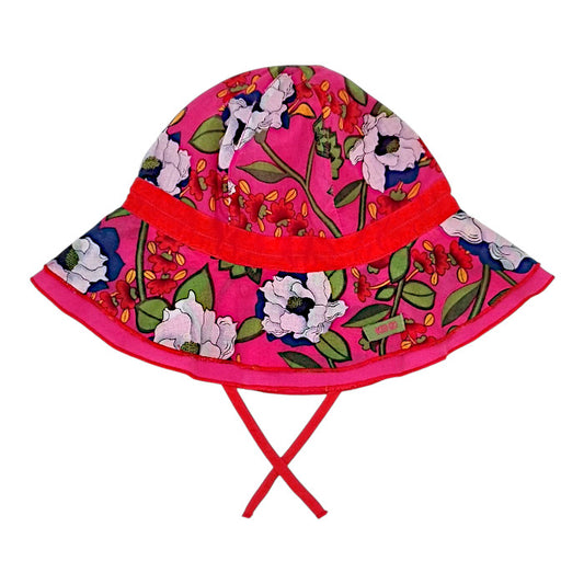 Chapeau bébé fille Kenzo Kids, multicolore à liens, taille 24 mois, seconde main luxe, vue de face