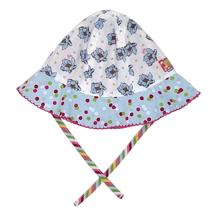 Chapeau bébé fille Kenzo Kids, multicolore réversible, taille 9 mois, seconde main luxe, vue de face