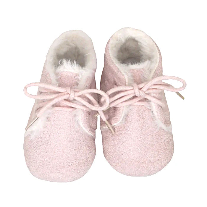 Chaussons bébé fille rose doublure fourrée, taille 6 mois, marque Jacadi - seconde main haut de gamme