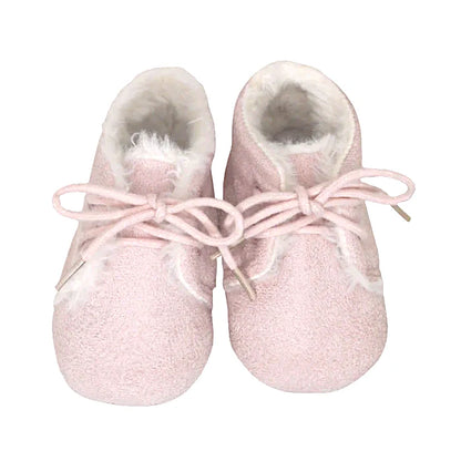 Chaussons bébé fille rose doublure fourrée, taille 6 mois, marque Jacadi - seconde main haut de gamme