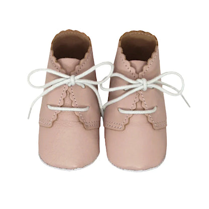 Chaussons bébé fille rose à lacets, taille 1-3 mois, marque Tartine et Chocolat - seconde main haut de gamme