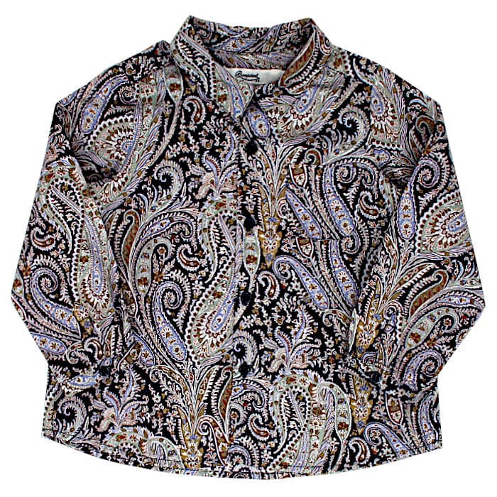 Chemise bébé garçon Bonpoint, multicolore motif cachemire, taille 18 mois, seconde main haut de gamme, vue de face