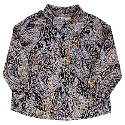 Chemise bébé garçon Bonpoint, multicolore motif cachemire, taille 18 mois, seconde main haut de gamme, vue de face