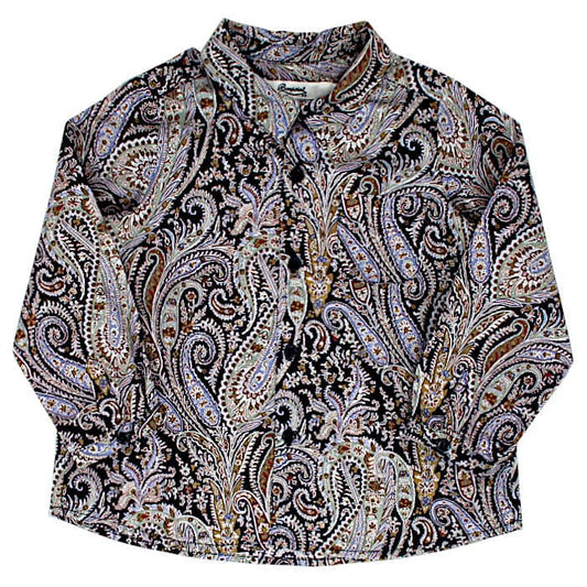 Chemise bébé garçon Bonpoint, multicolore motif cachemire, taille 18 mois, seconde main haut de gamme, vue de face