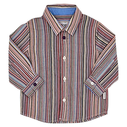 Chemise bébé garçon Paul Smith, multicolore motif bayadère, taille 6 mois, seconde main luxe, vue de face