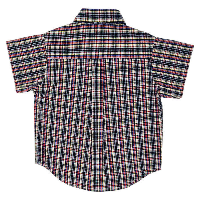Chemise bébé multicolore manches courtes Ralph Lauren, vue de dos, garçon 9 mois