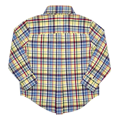 Chemise à carreaux jaune, Ralph Lauren, pour bébé garçon 18 mois, vue de dos, marque de vêtement bébé chic