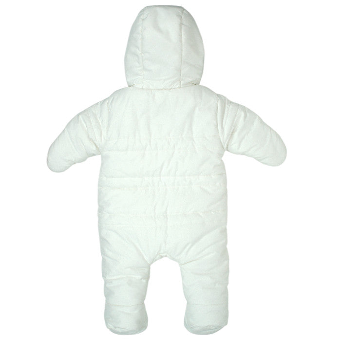 Combi pilote bébé mixte Jacadi, blanc cassé doublée fausse fourrure, taille 3 mois, seconde main haut de gamme, vue de face