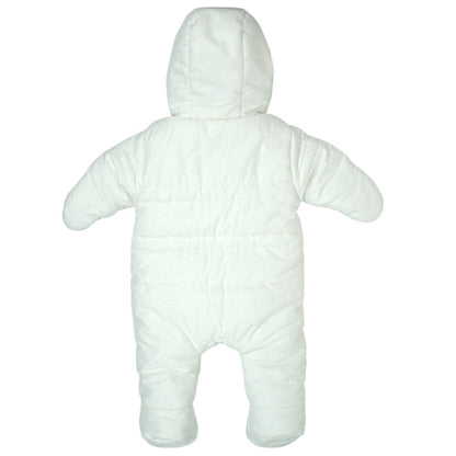 Combi pilote bébé mixte Jacadi, blanc cassé doublée fausse fourrure, taille 3 mois, seconde main haut de gamme, vue de face