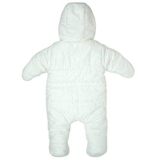 Combi pilote bébé mixte Jacadi, blanc cassé doublée fausse fourrure, taille 3 mois, seconde main haut de gamme, vue de face