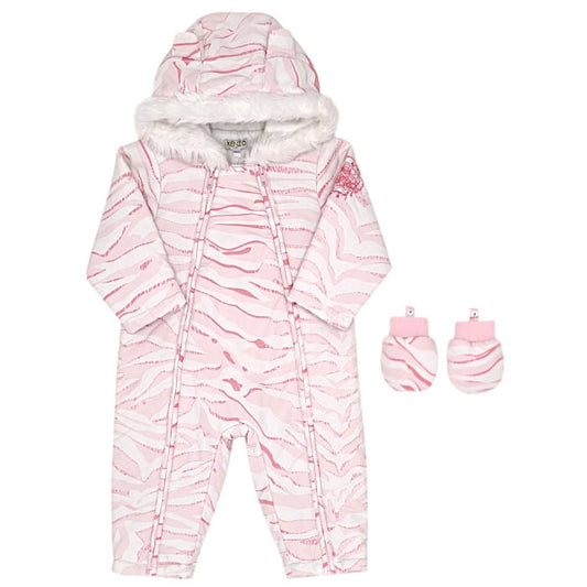 Combinaison pilote rose, Kenzo, 18 mois, vue de face, vêtement bébé fille de marque luxe de seconde main