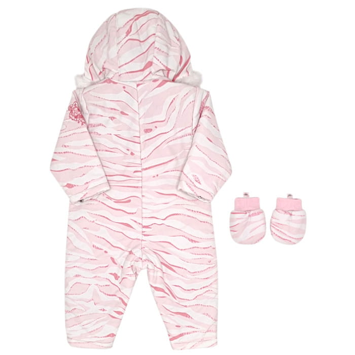 Combinaison pilote rose, Kenzo, 18 mois, vue de face, vêtement bébé fille de marque luxe de seconde main