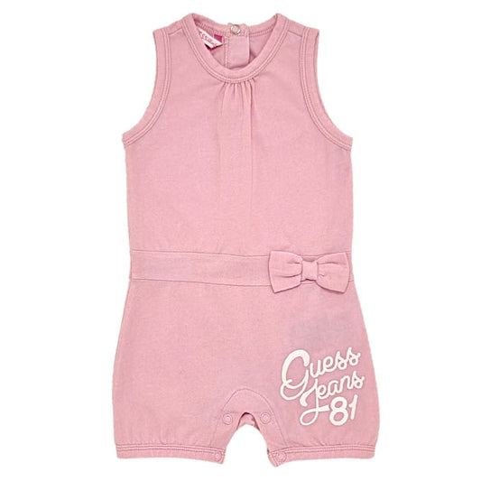 Combi short fille Guess 6-9 mois rose - Vêtement bébé d'occasion de marque