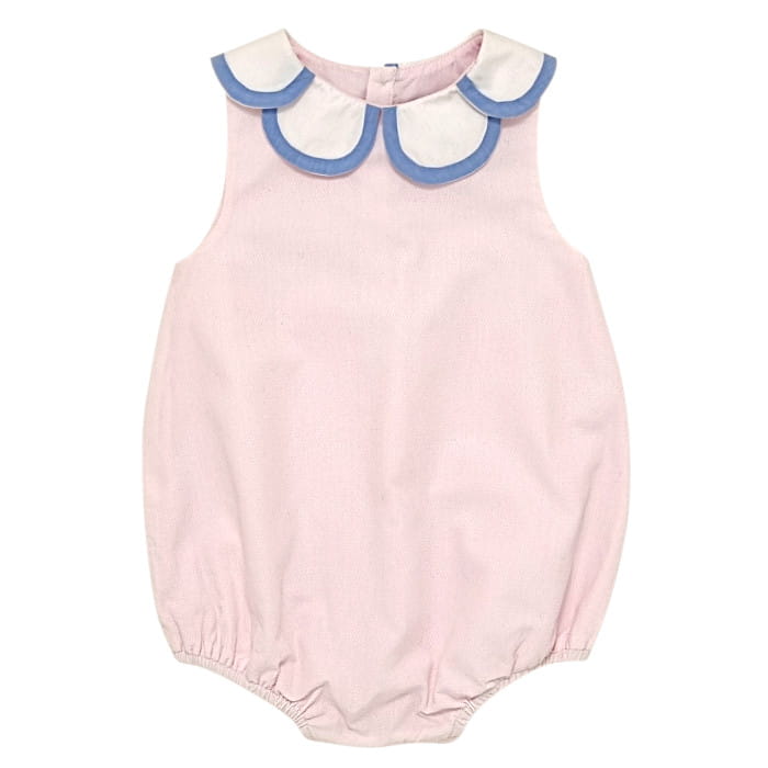 Combinaison Jacadi 12 mois rose col pétales - Vêtement seconde main bébé fille