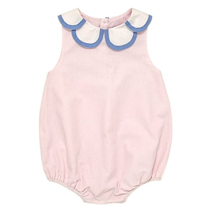 Combinaison Jacadi 12 mois rose col pétales - Vêtement seconde main bébé fille