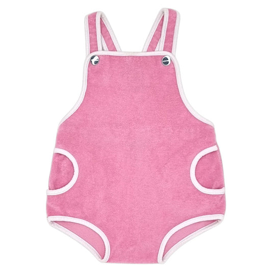 Combinaison bébé fille Jacadi, rose en éponge, taille 12 mois, seconde main haut de gamme, vue de face