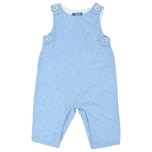 Combinaison bébé garçon bleu/blanc en vichy, taille 3 mois, marque Jacadi - seconde main haut de gamme