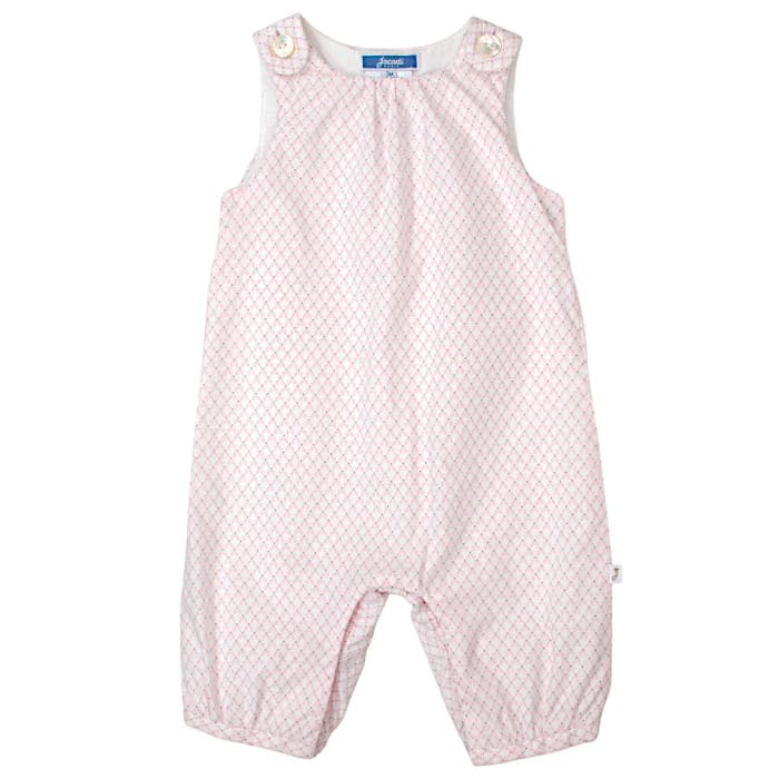 Combinaison bébé fille Jacadi, rose doublée en coton, taille 3 mois, seconde main haut de gamme, vue de face