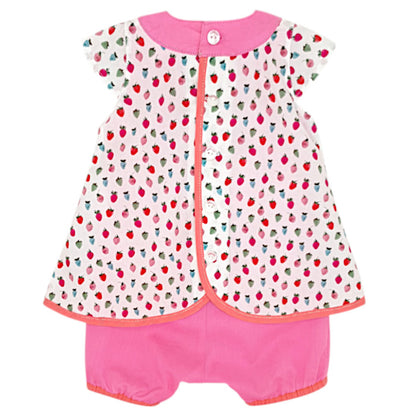 Combinaison bébé multicolore motif fraises Kenzo, vue de dos, fille 18 mois