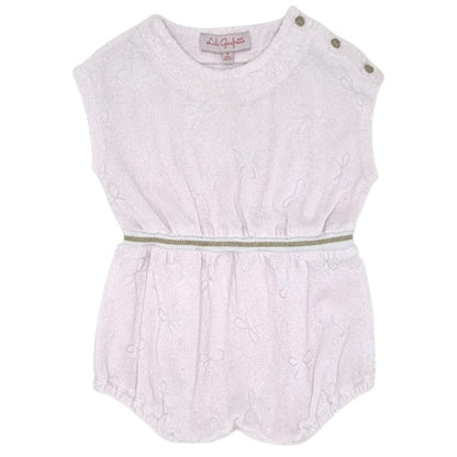 Combinaison bébé fille Lili Gaufrette, rose en éponge, taille 6 mois, seconde main premium, vue de face