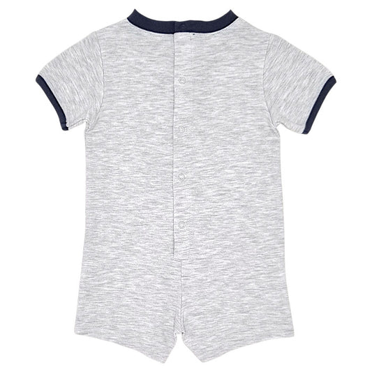 Combinaison bébé gris message imprimé Timberland, vue de dos, garçon 9 mois
