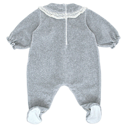 Dors-bien bébé fille Tartine et Chocolat 3 mois, gris, manches longues avec poignet froncé