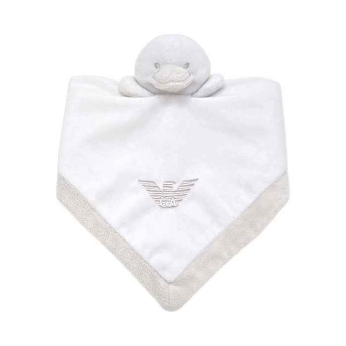 Doudou bébé mixte Armani, blanc/beige canard, taille unique, seconde main luxe, vue de face