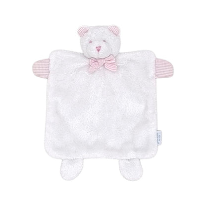 Doudou bébé fille Jacadi, blanc/rose plat ourson, taille taille unique, seconde main haut de gamme, vue de face