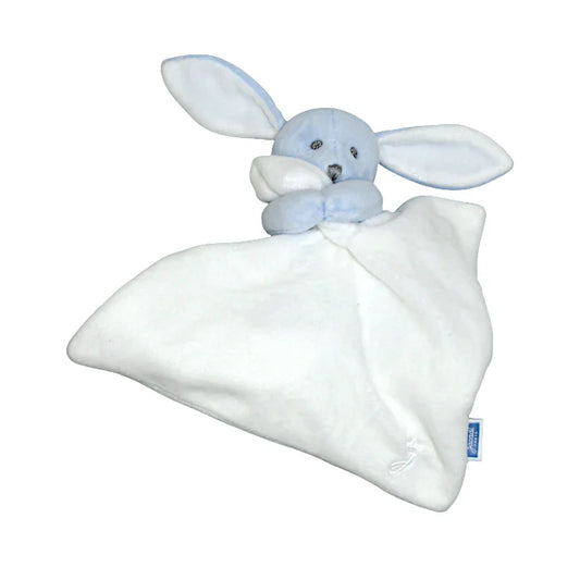 Doudou bébé garçon bleu lapin en velours, taille unique, marque Jacadi - seconde main haut de gamme