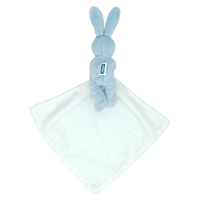 Doudou bébé bleu en velours Jacadi, vue de dos, garçon TU