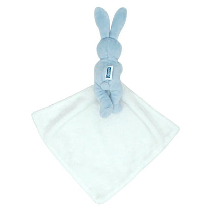 Doudou bébé bleu en velours Jacadi, vue de dos, garçon TU