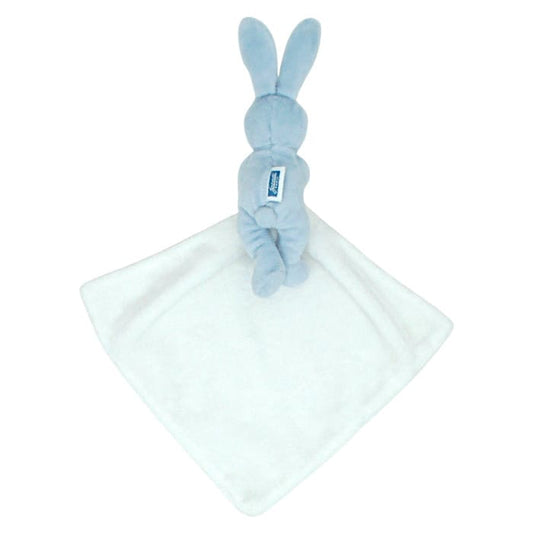 Doudou bébé bleu en velours Jacadi, vue de dos, garçon TU