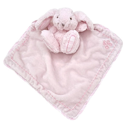 Doudou Augustin le lapin rose, Tartine et Chocolat, vue de face, cadeau de naissance fille chic