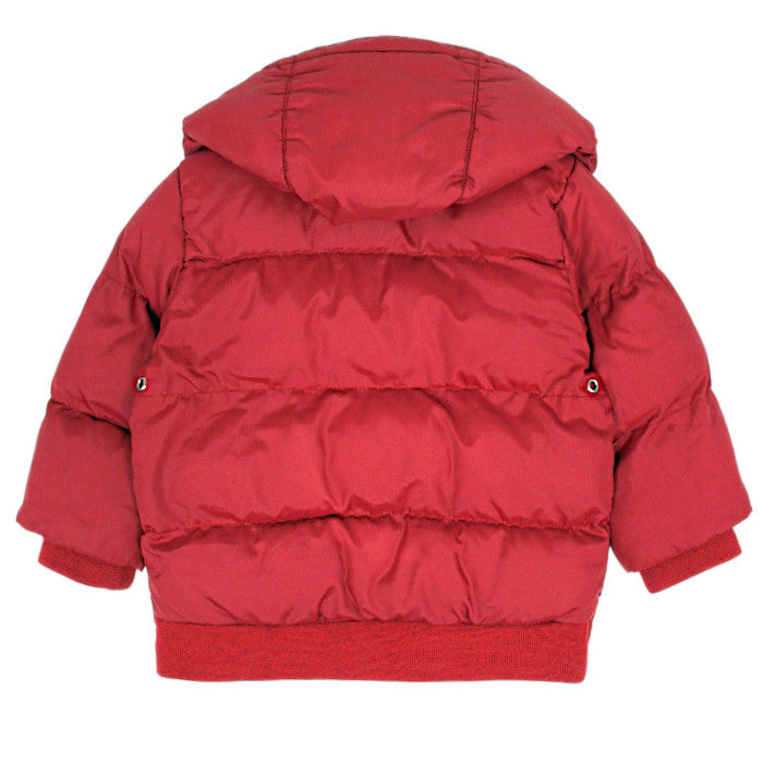 Doudoune bébé garçon Burberry 12 mois, rouge, avec des bords-côtes aux manches