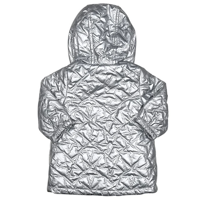 Doudoune bébé fille IKKS 3 mois, argenté, avec capuche