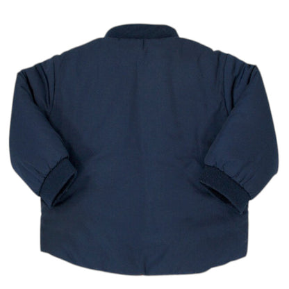 Doudoune bébé garçon Jacadi, marine/rouge réversible, taille 12 mois, seconde main haut de gamme, vue de face