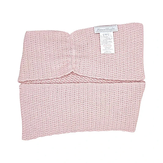 Echarpe bébé fille Tartine et Chocolat 6-12 mois, rose, tricotée en maille fantaisie