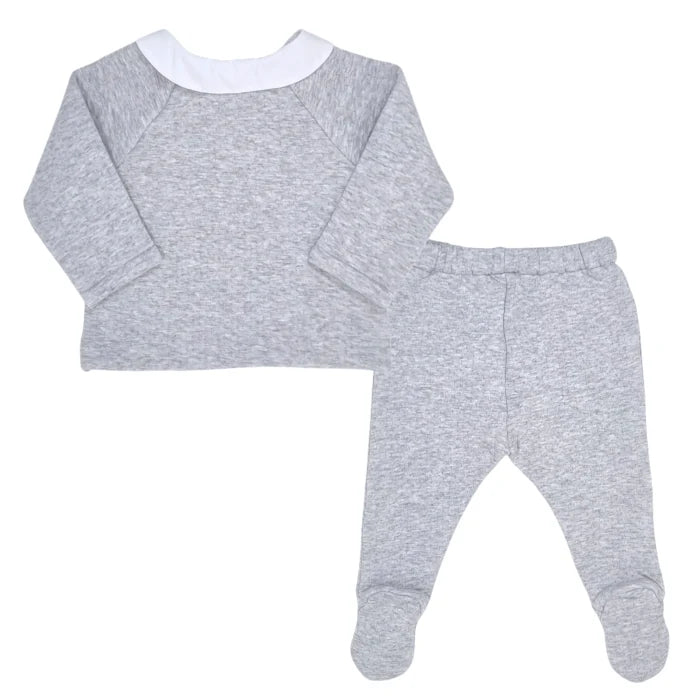 Ensemble confort bébé mixte Jacadi 6 mois, gris, en double jersey
