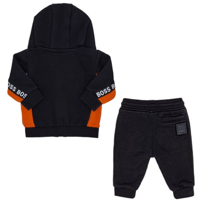 Ensemble jogging noir, Hugo Boss, garçon 3 mois, vue de dos, vêtement bébé occasion de marque