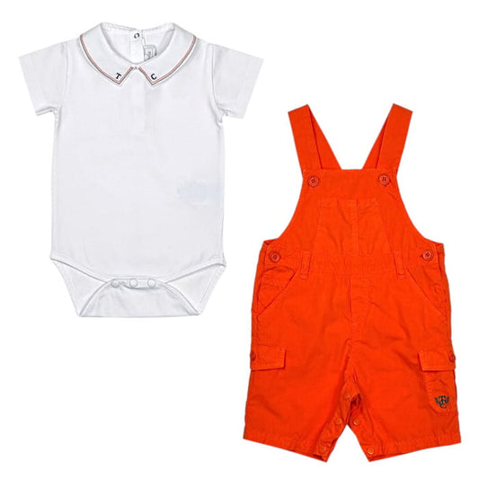 Ensemble pour bébé garçon 12 mois orange - Vêtements Tartine et Chocolat d'occasion