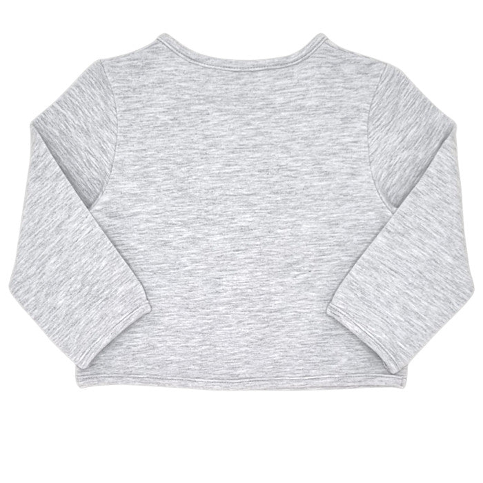Gilet bébé gris chiné à pressions Karl Lagerfeld, vue de dos, mixte 18 mois