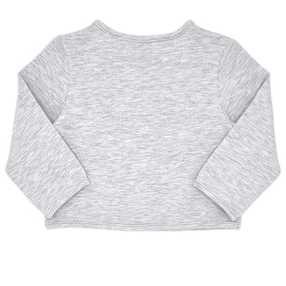Gilet bébé gris chiné à pressions Karl Lagerfeld, vue de dos, mixte 18 mois