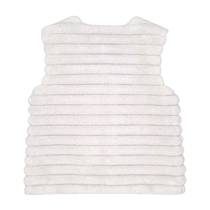 Gilet sans manches bébé fille Lili Gaufrette 18 mois, écru, en fourrure synthétique