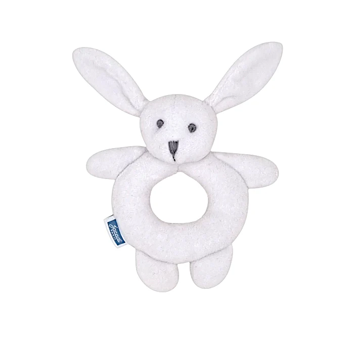 Hochet bébé mixte blanc lapin en velours, taille unique, marque Jacadi - seconde main haut de gamme