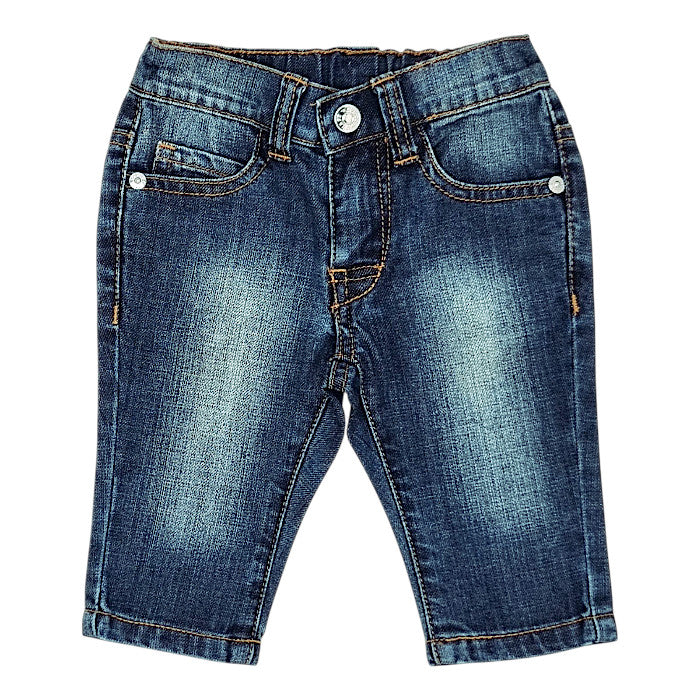 Jean droit bébé garçon Guess, bleu délavé, taille 0-3 mois, seconde main premium, vue de face