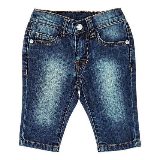 Jean droit bébé garçon Guess, bleu délavé, taille 0-3 mois, seconde main premium, vue de face