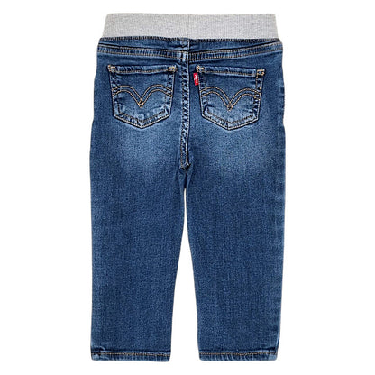 Jean skinny bébé bleu délavé  Levi's, vue de dos, garçon 12 mois